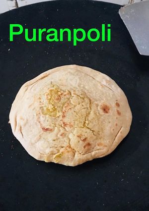 A picture of Puranpoli. Maharashtrian sweet dish.