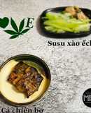 Cá chiên bơ -susu xào ếch -ăn dặm