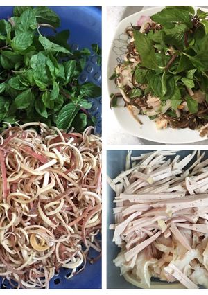 Hình của món Nộm hoa chuối - món ăn chống ngán mùa hè.