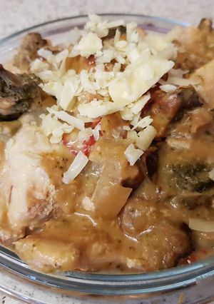A picture of My Slow Cheesey Chicken and Broccoli bake.