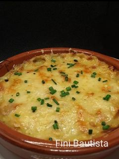 Una foto de Espinacas con bechamel gratinada