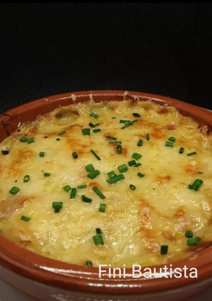 Una foto de Espinacas con bechamel gratinada