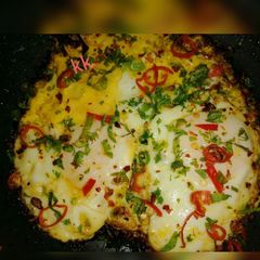 A picture of Shakshuka(Afghani Omlate).