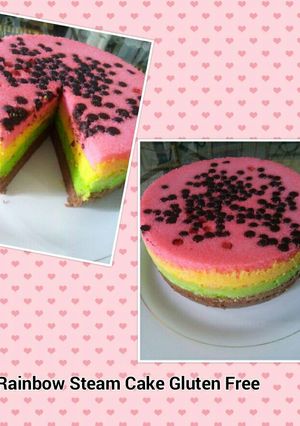 Foto resep Bolu Pelangi Kukus Gluten Free