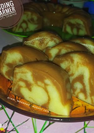 Foto resep Puding marmer roti rawar