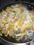 Noodles de arroz con ternera bio