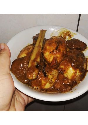 Foto resep Rendang Telur bumbu instan