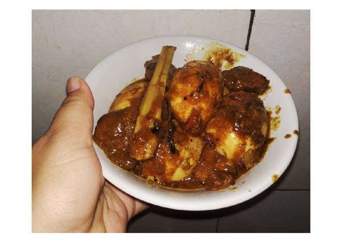 Rendang Telur bumbu instan