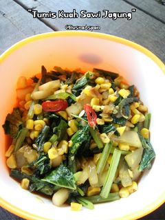 Foto resep Tumis Kuah Sawi Jagung