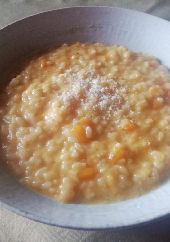 Una foto de Risotto de calabaza al brandy