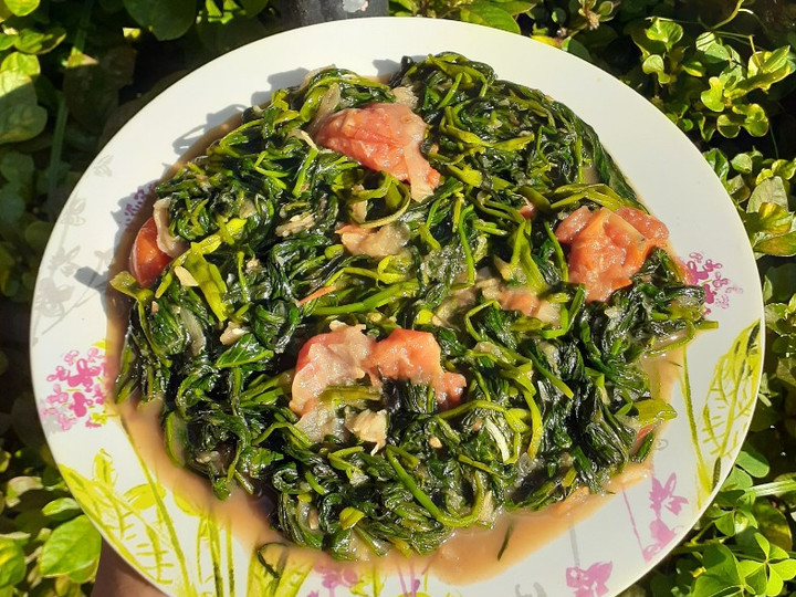 Resep Tumis kangkung terasi saus tiram, Lezat Sekali