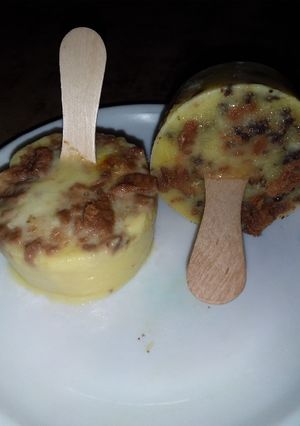 A picture of Orange oreo kulfi.