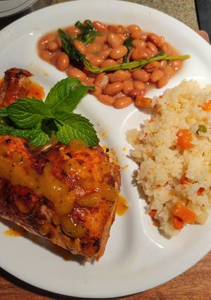 A picture of Oven Roasted Chicken Nayarit Style.