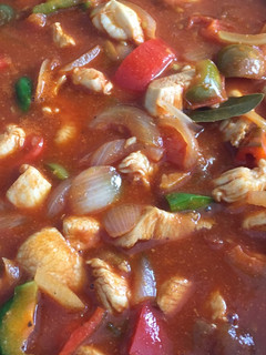 A picture of Hungarian Chicken Goulash.