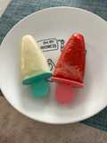 Paletas heladas de fresa
