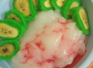 Foto resep Es pisang ijo anti gagal (takaran sendok)