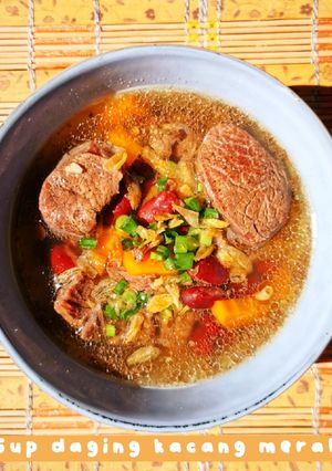 Foto resep Sup daging kacang merah (pressure cooker)