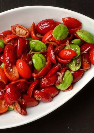 Foto resep Tumis Kulit Melinjo Teri