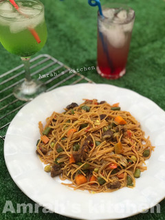 Fried spaghetti ainihin hoton girkin