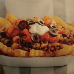 A picture of Taco chili fries.
