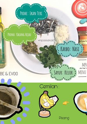 Foto resep MPASI 7M+ (nasi + kacang hijau+ kelor +Teri)