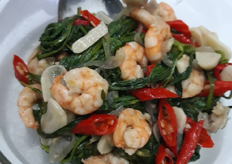 Resep masakan Cah Kangkung Udang | Cara Bikin Cah Kangkung Udang Yang Sempurna