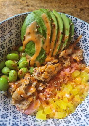 Una foto de Poke Bowl vegetariano
