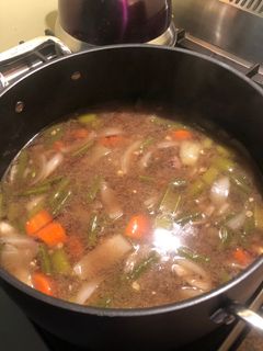 A picture of Mommy’s Beef and Veggie Soup.