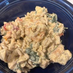 A picture of Tuscan Orzo and Shrimp.