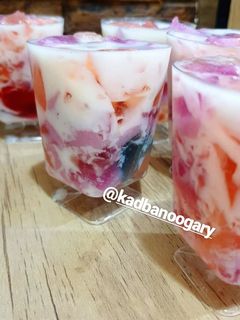 عکسی از دستور ژله خرده شیشه (با ژله ای که خراب شده😶)