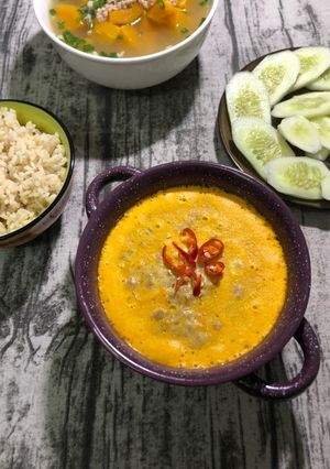 Hình của món Mắm chưng thịt.