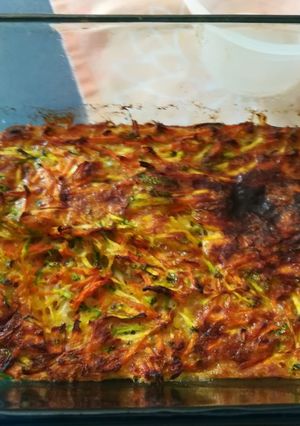 Una foto de Budín de calabacitas y zanahorias