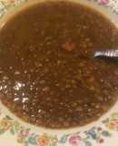 Lentejas con tocino y jamón