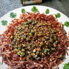 A picture of Fried Bhindi.