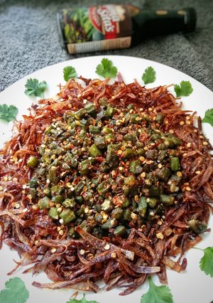 A picture of Fried Bhindi.