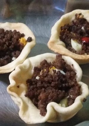 Una foto de Canastitas con masa casera