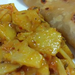A picture of Aloo ki bhujiya (for sehri).