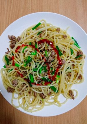 Hình của món Mì thịt bằm.