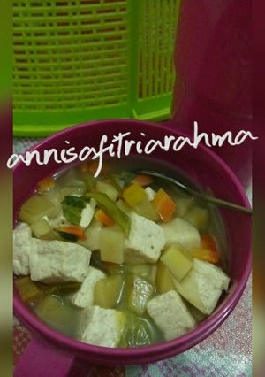 Foto resep Sup tahu + sayur