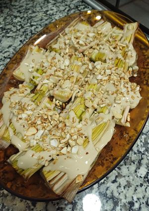 Una foto de Puerros asados