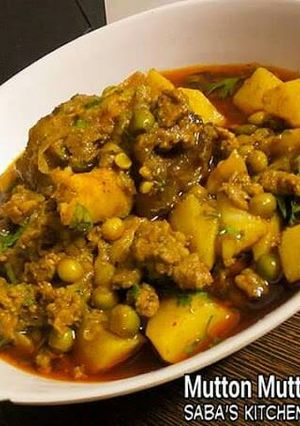 A picture of Mutton Matar Aloo kheema.