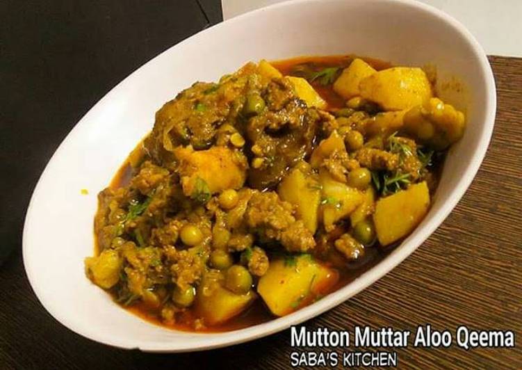 How to Tips Perfect Mutton Matar Aloo kheema
