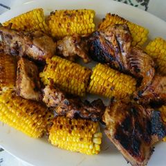 Grilled sweet corn A picture of Grilled sweet corn.