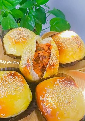 Hình của món Bánh Mì Nhân Gà Nấm.