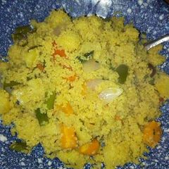 A picture of Fried cous cous.