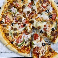 Pizza made by my Son A picture of Pizza made by my Son.