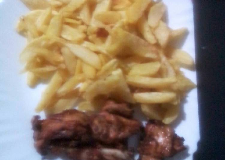 How to Cook Delicious Chips n chicken home made