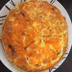 Courgette and pancetta quiche A picture of Courgette and pancetta quiche.