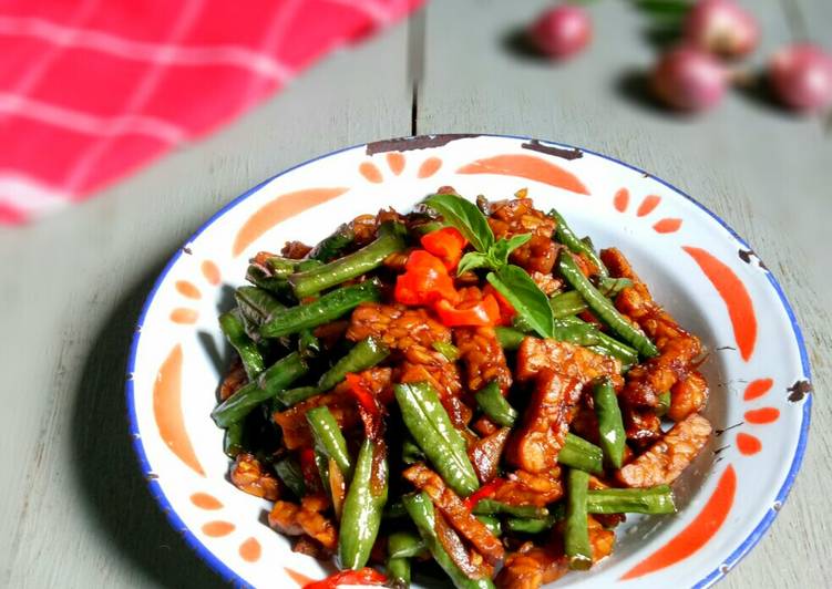 Langkah mengolah Orek Tempe Kacang Panjang Anti Gagal