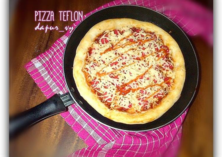  Resep  PIZZA  TEFLON  tanpa  telur margarin oleh dapurVY 